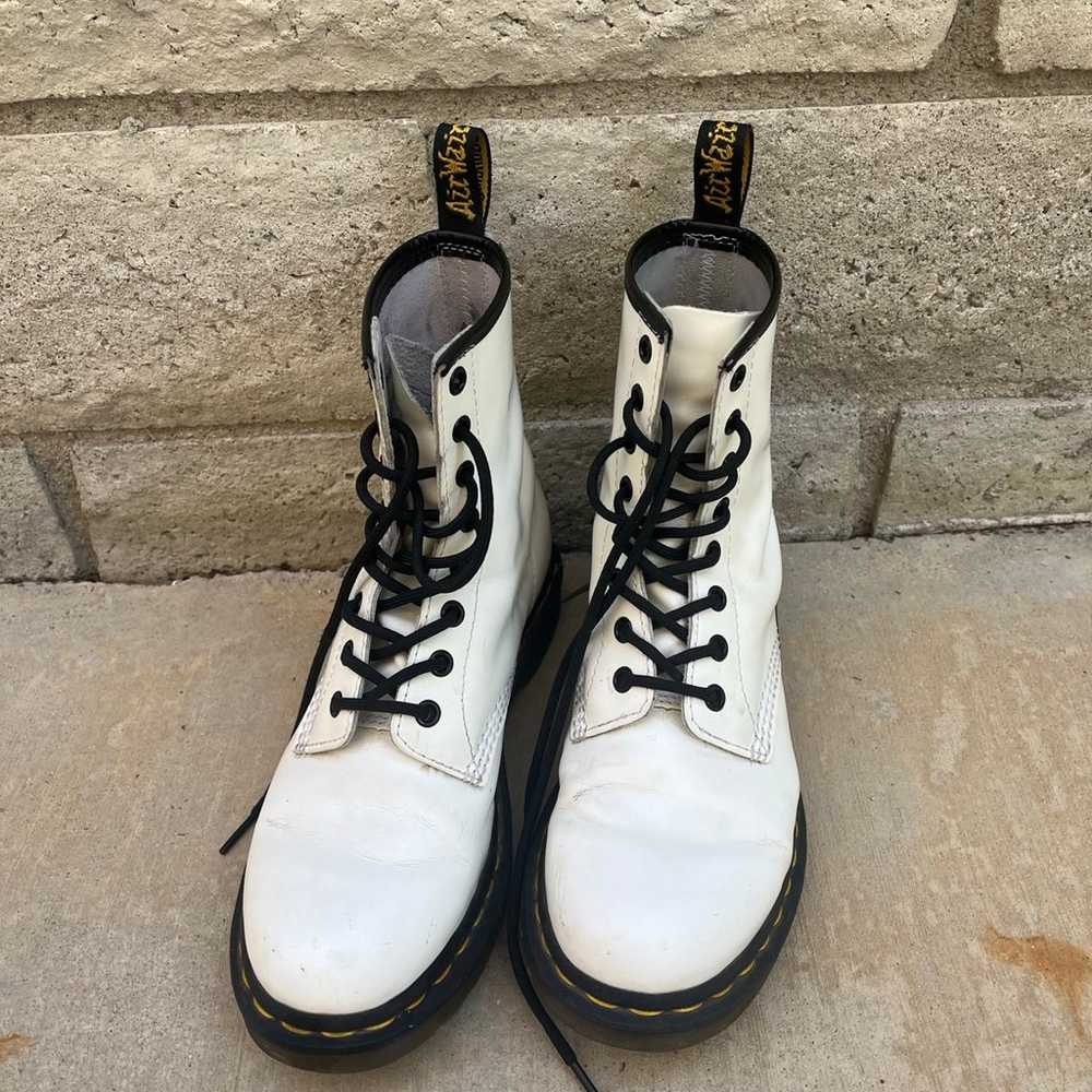 white leather doc martens size 8 women’s - image 1