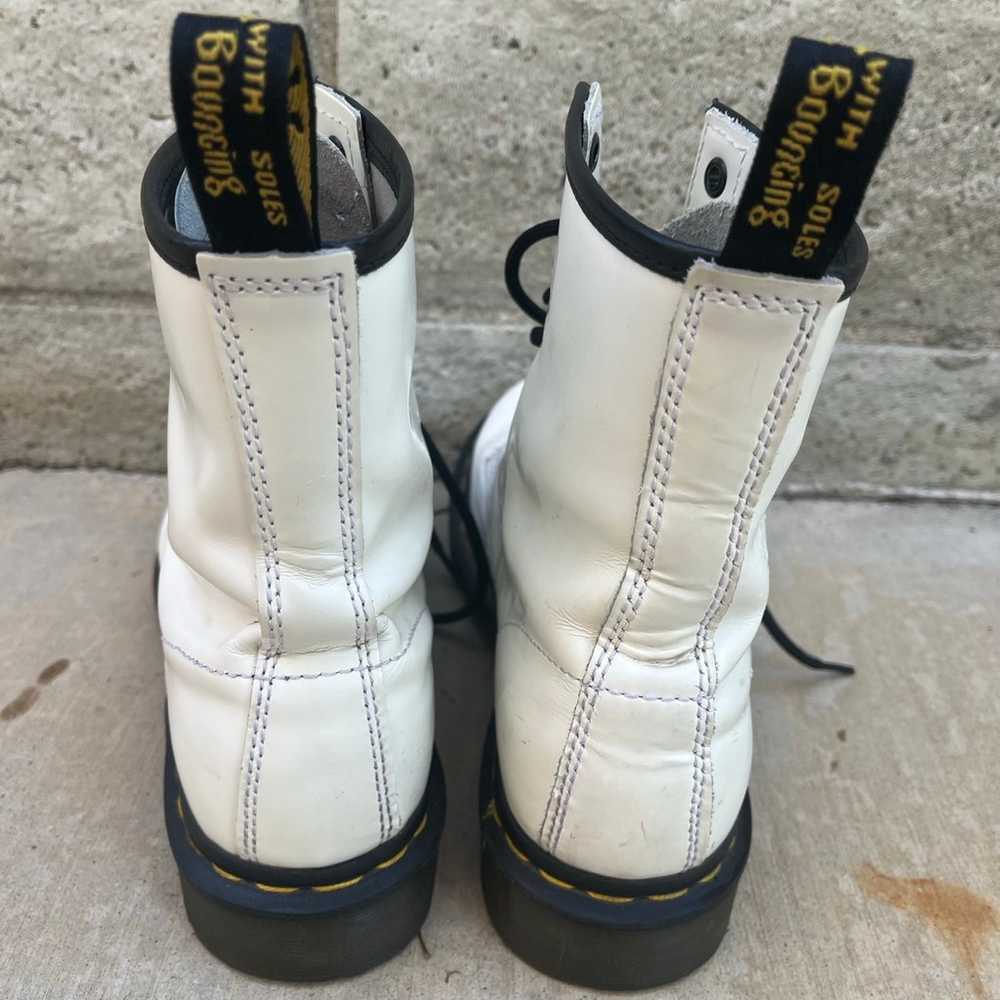 white leather doc martens size 8 women’s - image 3