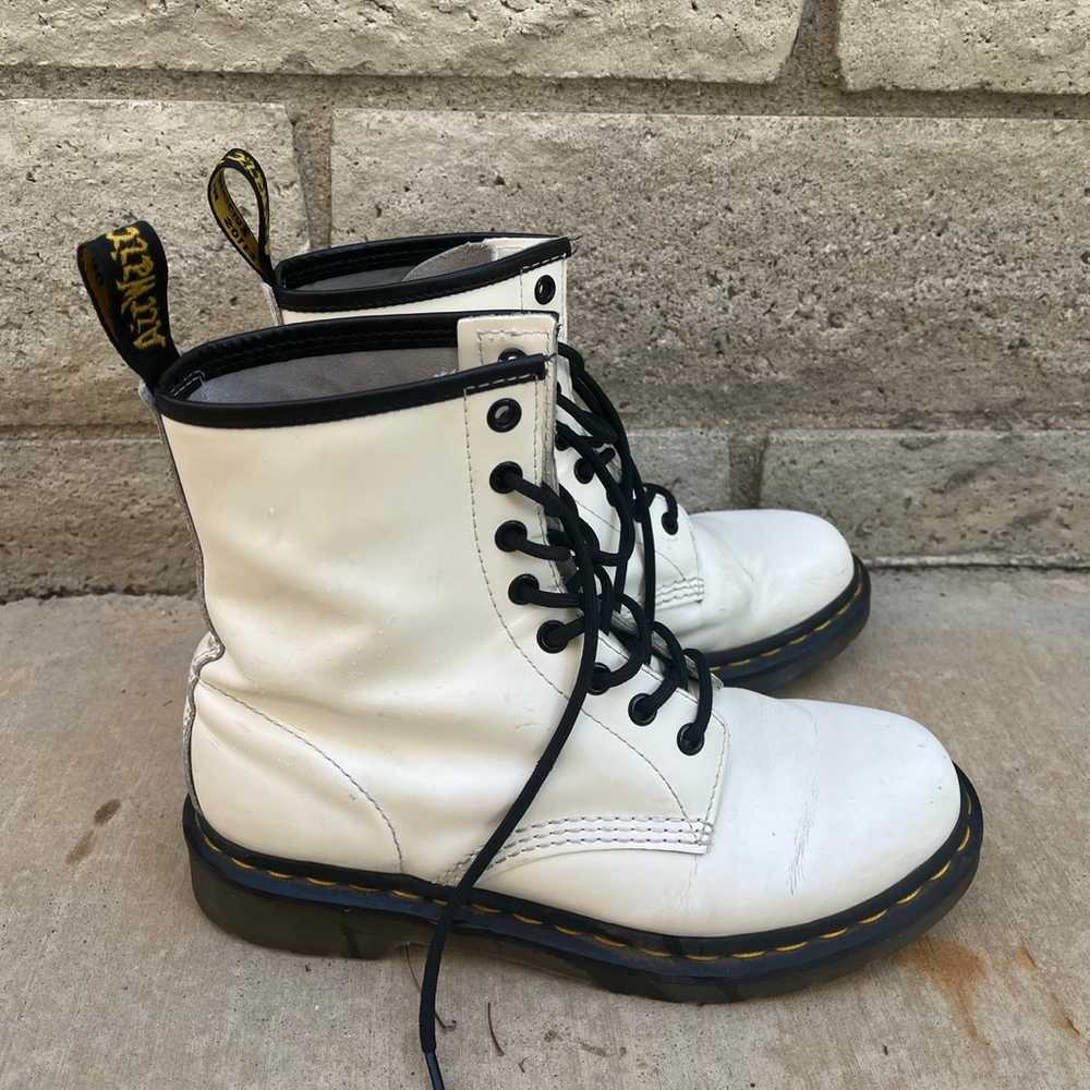 white leather doc martens size 8 women’s - image 4