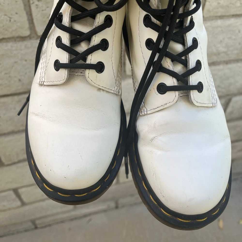 white leather doc martens size 8 women’s - image 5