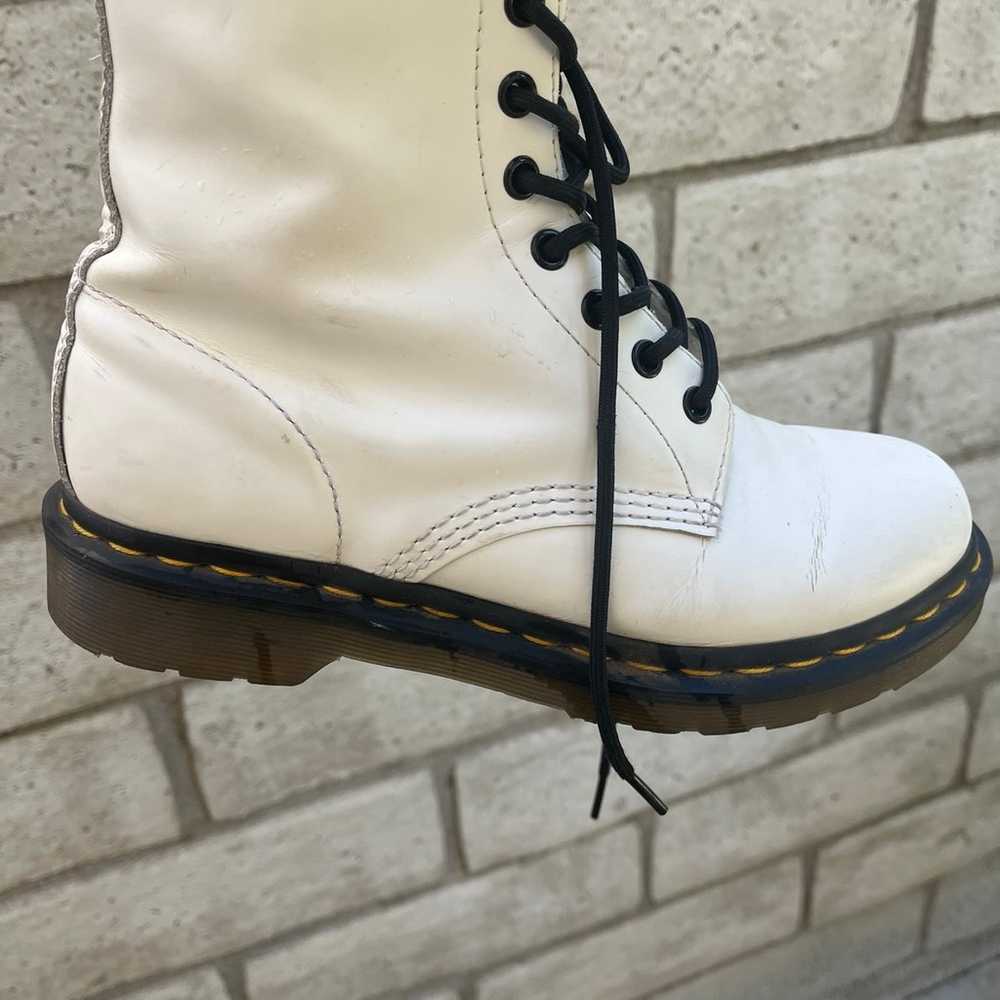 white leather doc martens size 8 women’s - image 6