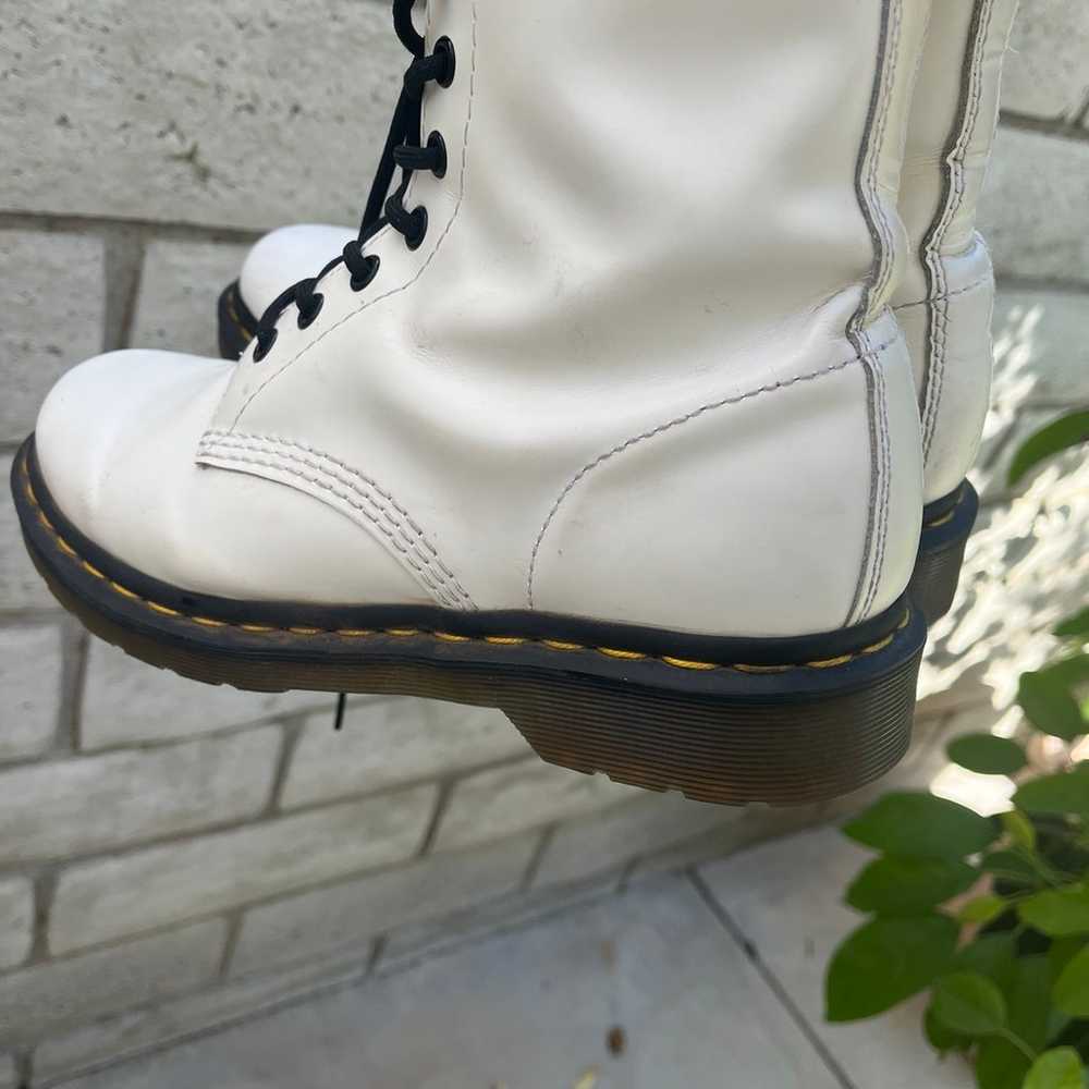 white leather doc martens size 8 women’s - image 8