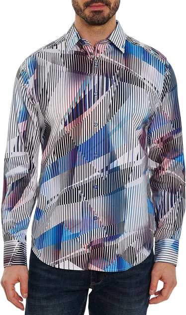 Robert Graham Blue Grey Purple Multicolor Geometri