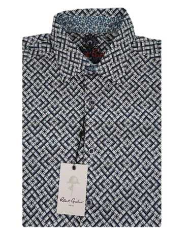 Robert Graham Blue Grey Geometric