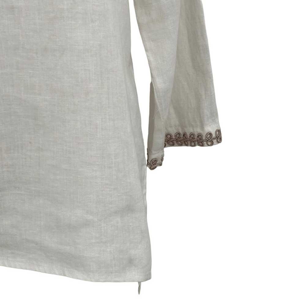 Other Symple NYC Embroidery Hem Linen Boho Tunic … - image 6