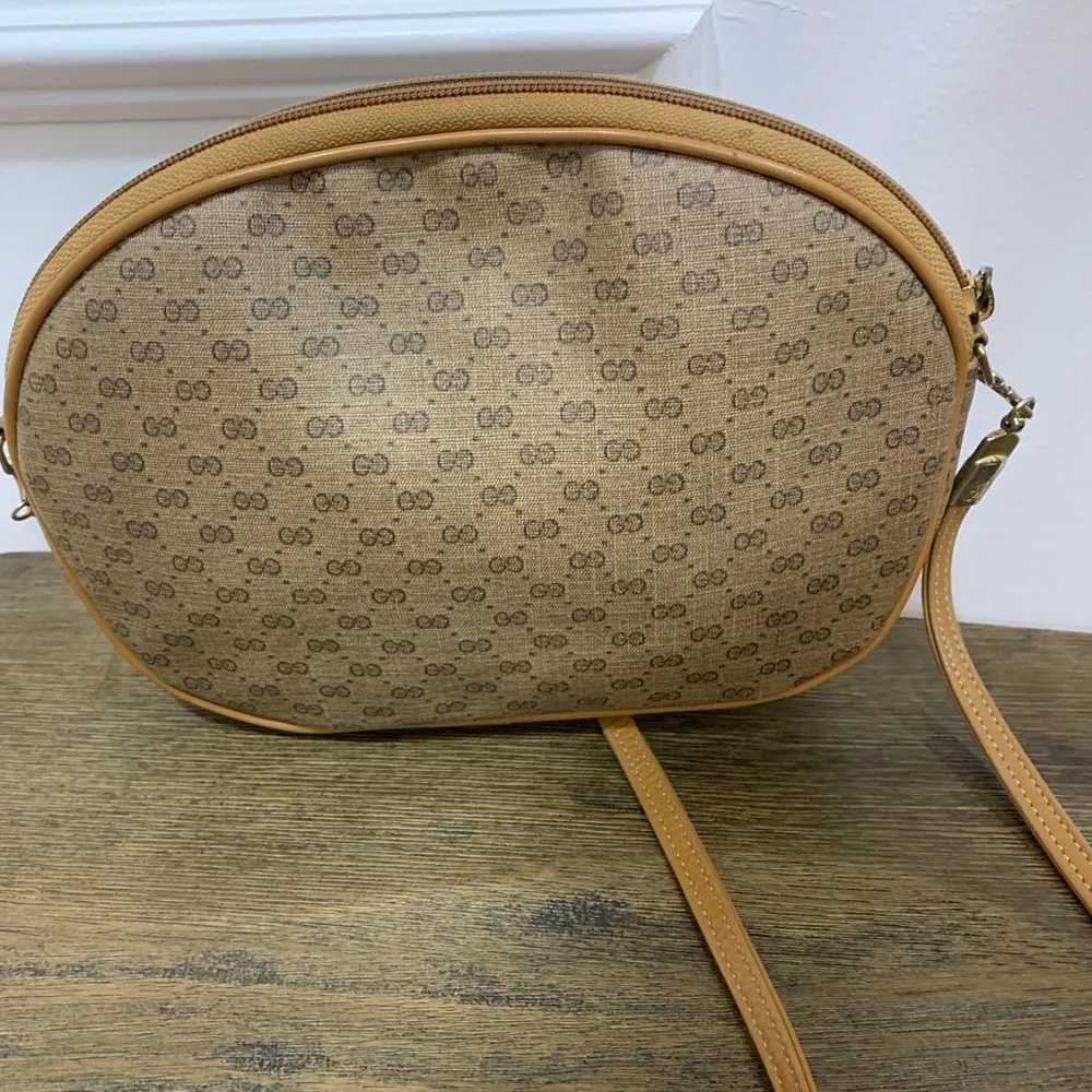 AUTHENTIC Vintage Gucci Crossbody Bag, Brown Mono… - image 2