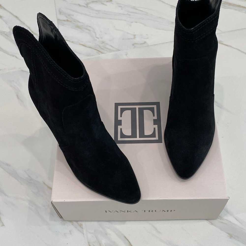 Gorgeous Ivanka Trump Lory 3, Black Suede Bootie,… - image 9