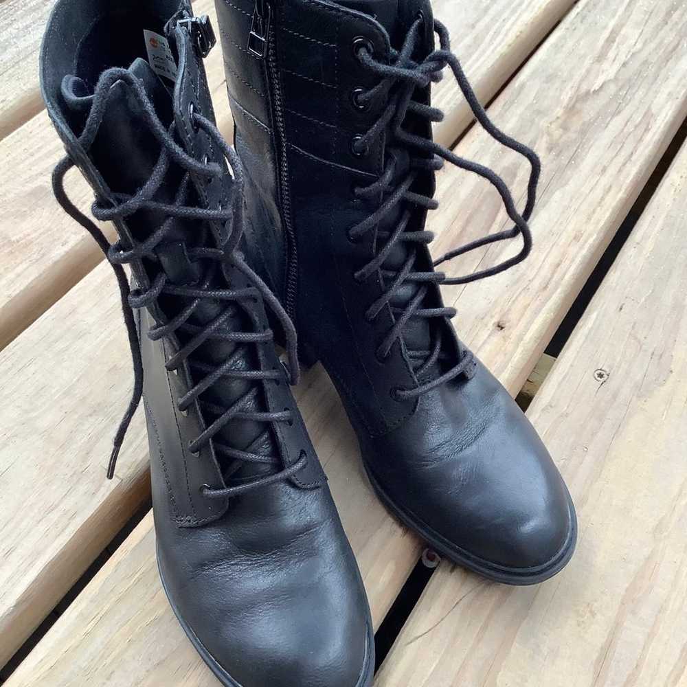 Timberland lace up combat leather boots - image 2