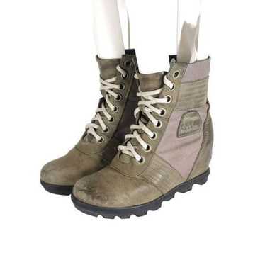 Sorel Womens Lexie US7 Gray Distressed Leather Can