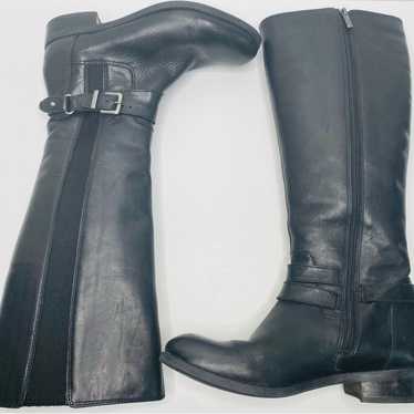 Clarks Pita Vienna Black Leather Riding Boot Size 