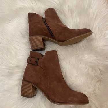 SEYCHELLES ANTHROPOLOGIE Brown Leather Suede Bloc… - image 1