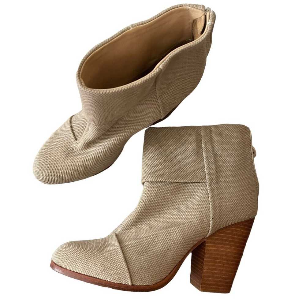 rag & bone Womens EUR 41 Ankle Booties Canvas Tau… - image 1