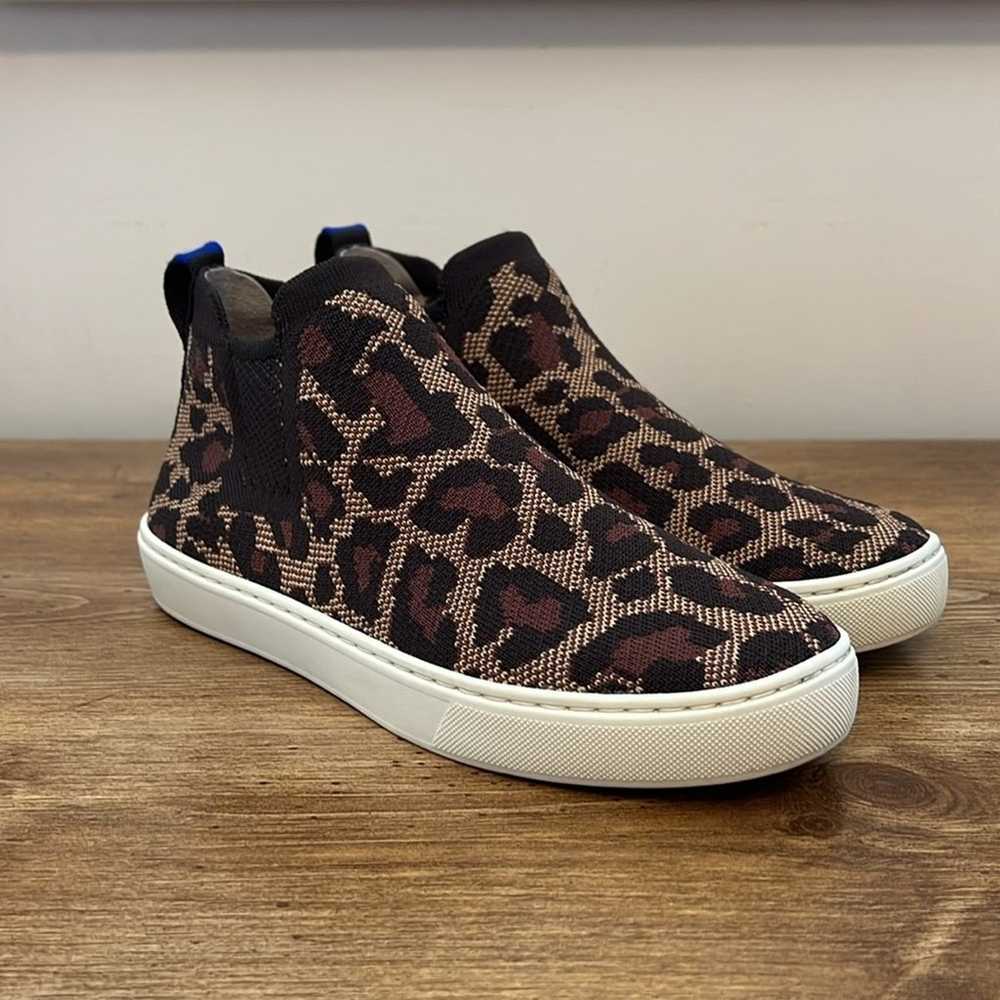 Rothy’s The Chelsea Wildcat Print Pull On Ankle B… - image 1