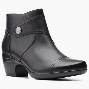 Clarks Emily Calle Leather Ankle Boots New