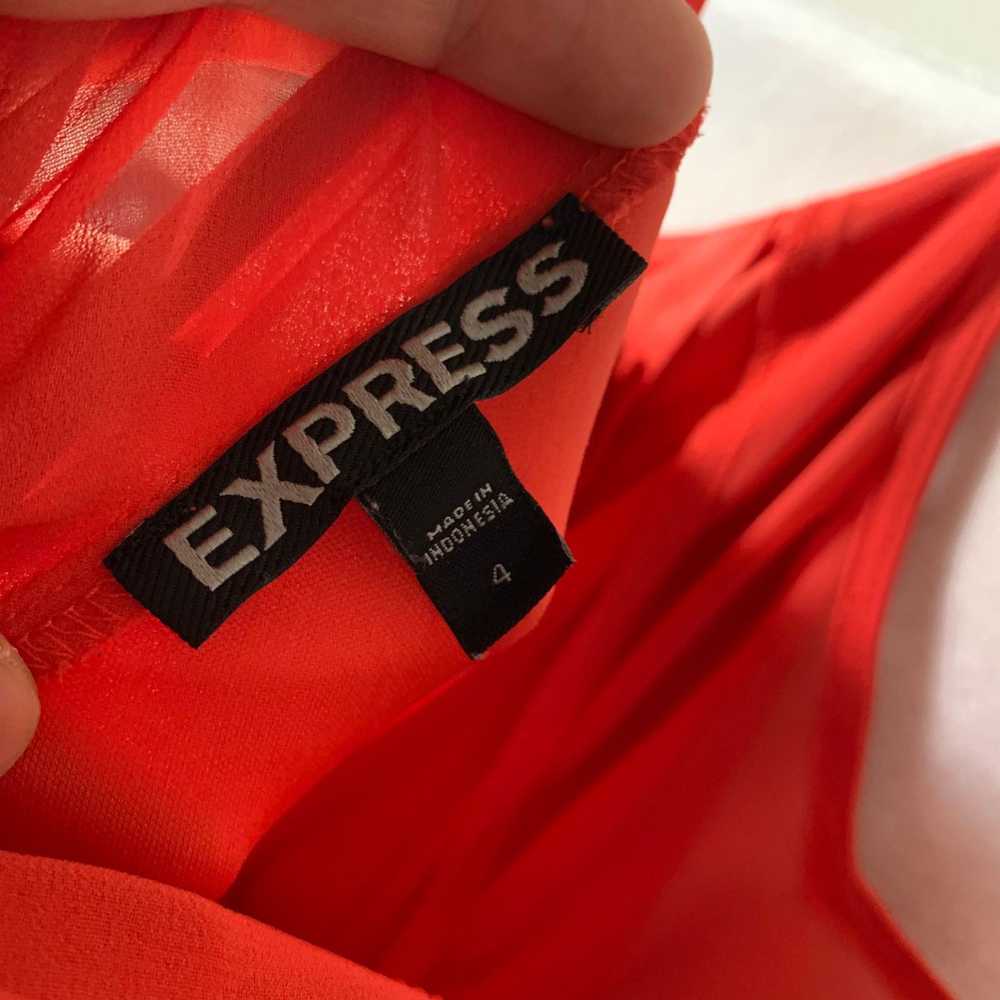 Express Express Coral Romper/Dress Size 4 - image 7