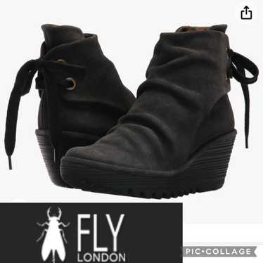 FLY London Women's Black Yama Ankle Boot size 10