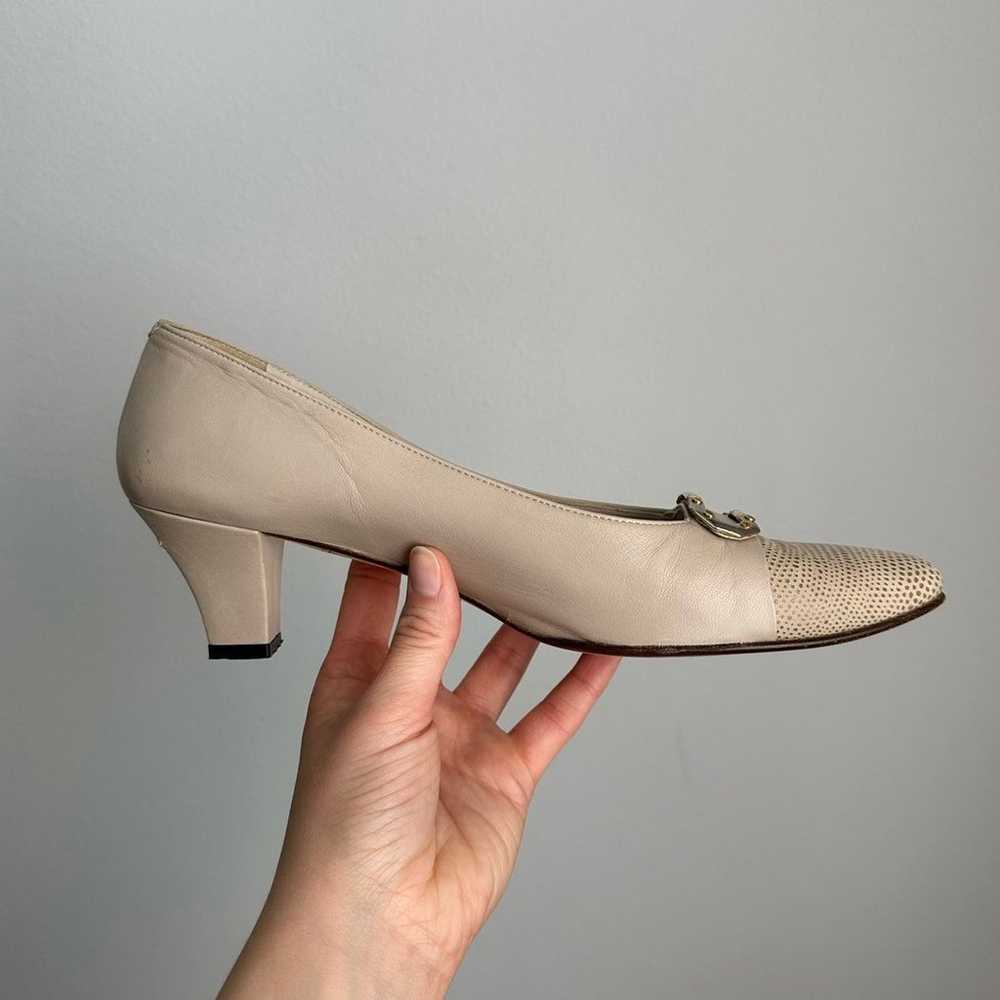 Vintage Bally Napa Flex Embellished Tan Heels Siz… - image 8