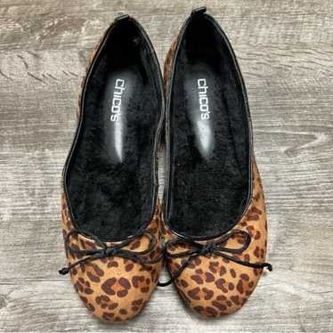 Chicos Cheetah Print Flats Size 8