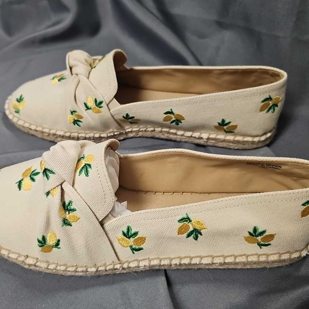 Talbots Izzy Cinched Cotton Embroidery Espadrille… - image 3