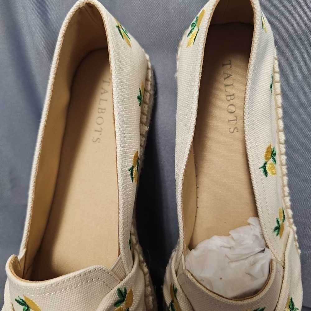 Talbots Izzy Cinched Cotton Embroidery Espadrille… - image 7