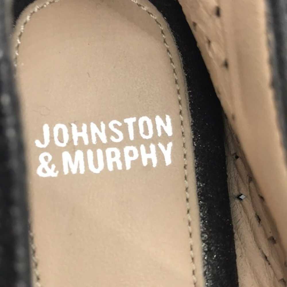 Johnston & Murphy Perforated Black Flats 6M - image 7