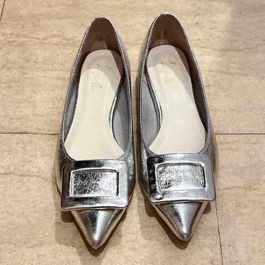 Brand new Launalea pumps, low-heeled pumps, silver