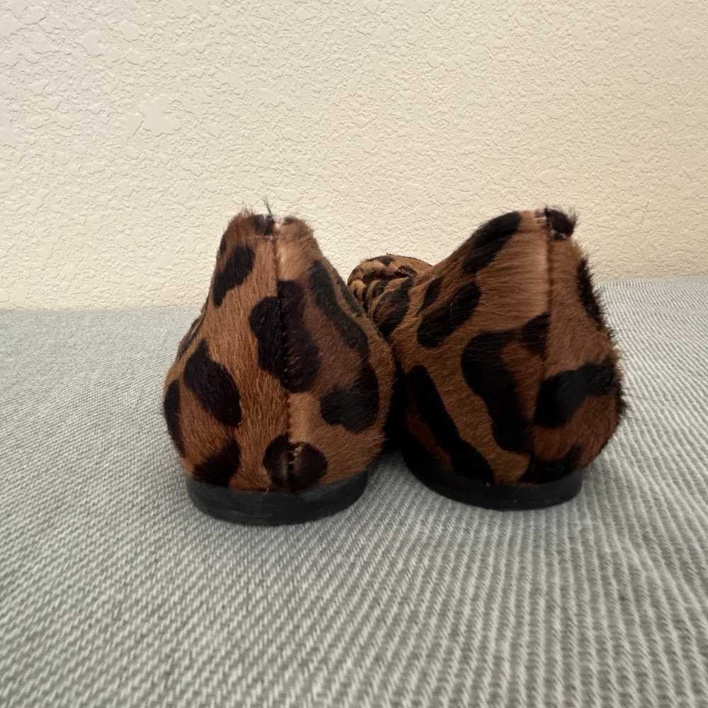 Stuart Weiztman Cognac Leopard Hair Flats Size 7M… - image 3