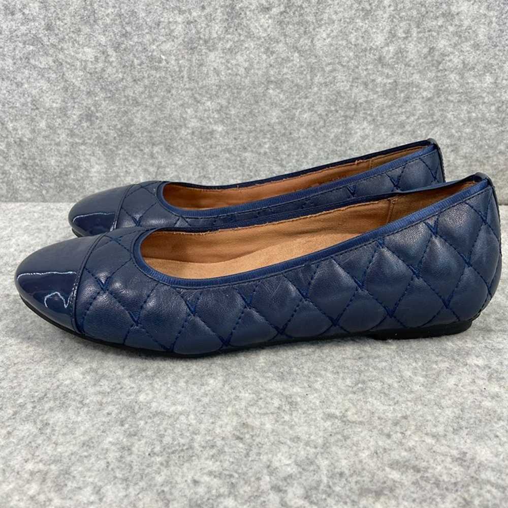 Vionic Desiree Ballet Flat Quilted Navy Blue Cap … - image 4