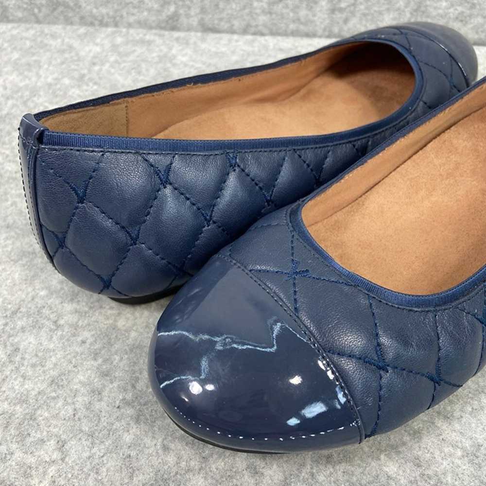 Vionic Desiree Ballet Flat Quilted Navy Blue Cap … - image 7