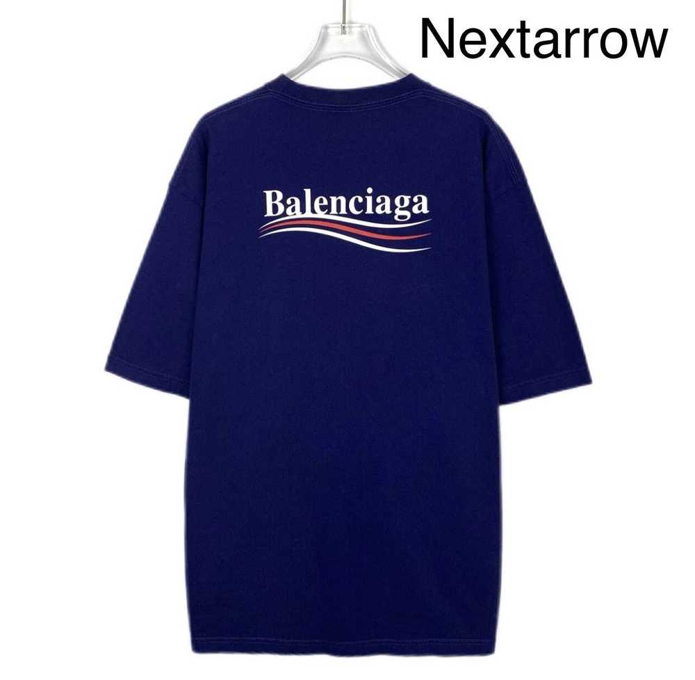 Balenciaga Balenciaga logo cola print blue cotton… - image 2