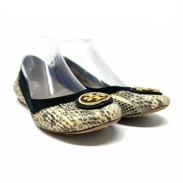 Tory Burch Caroline Snake Print Leather Elastic L… - image 1