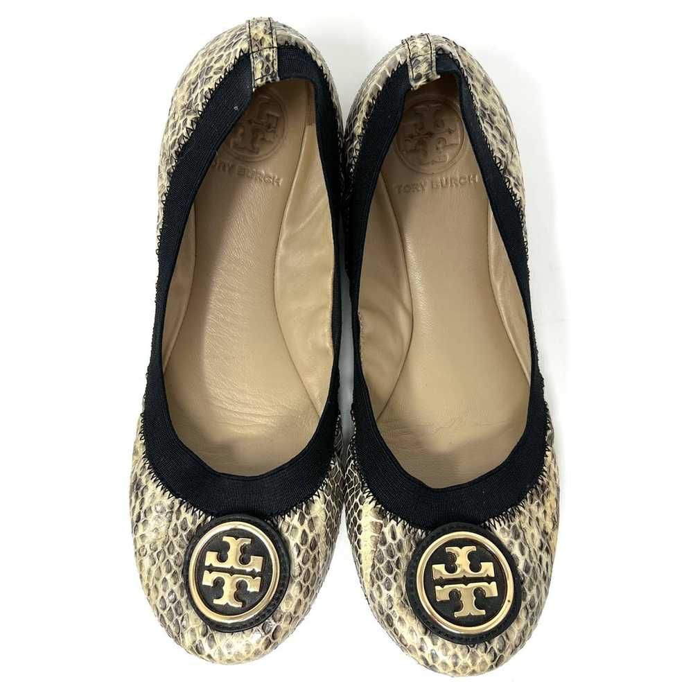 Tory Burch Caroline Snake Print Leather Elastic L… - image 2