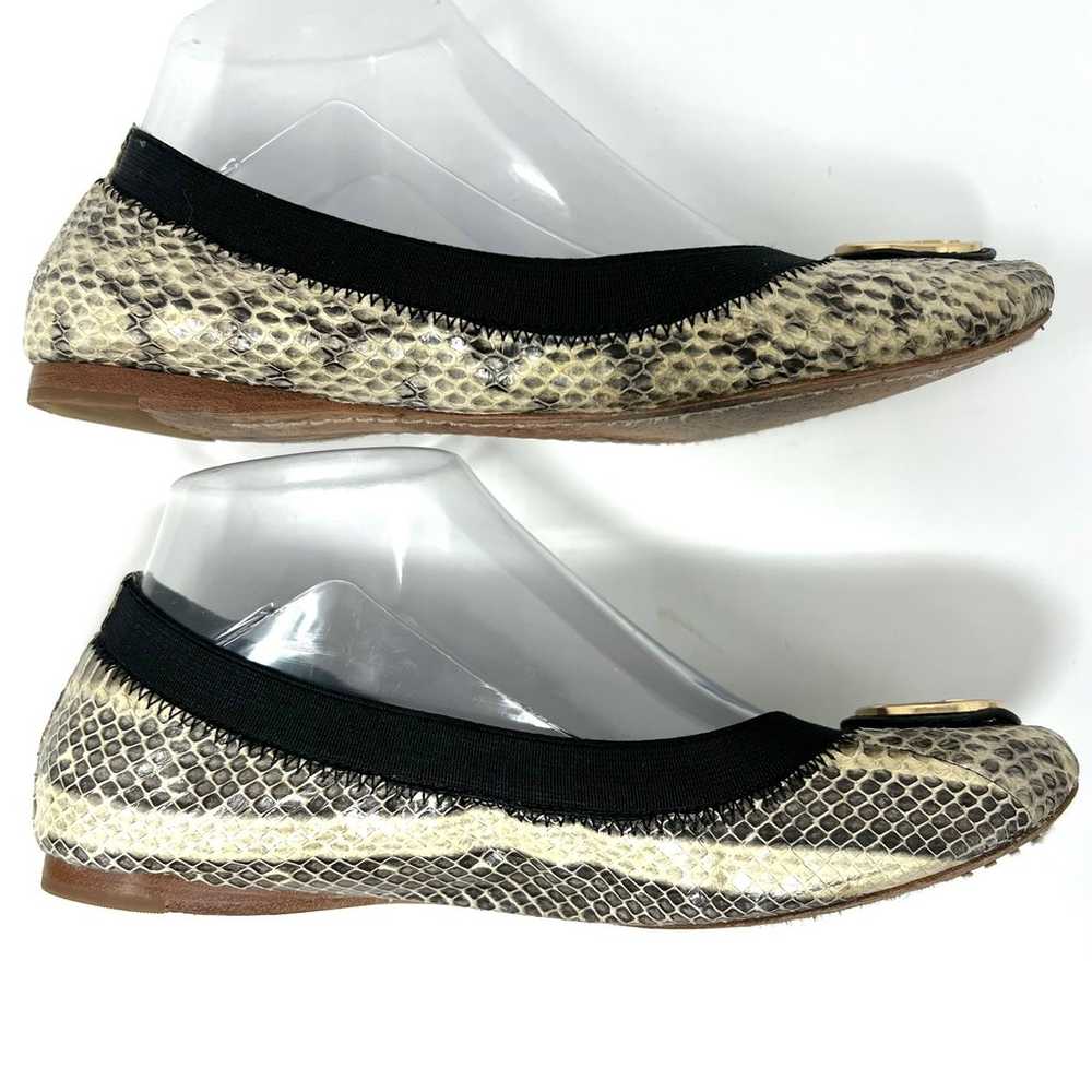 Tory Burch Caroline Snake Print Leather Elastic L… - image 6