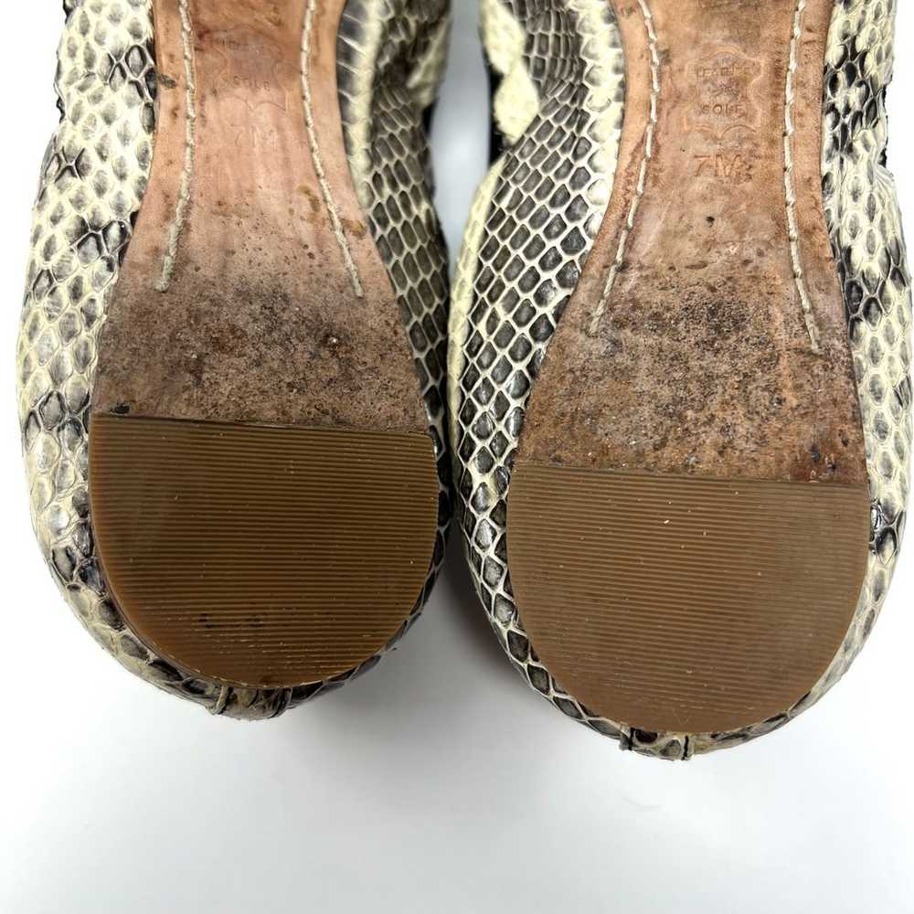 Tory Burch Caroline Snake Print Leather Elastic L… - image 8