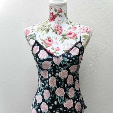 Victoria’s Secret Silky Rose Floral Cami w/ Ruffl… - image 1