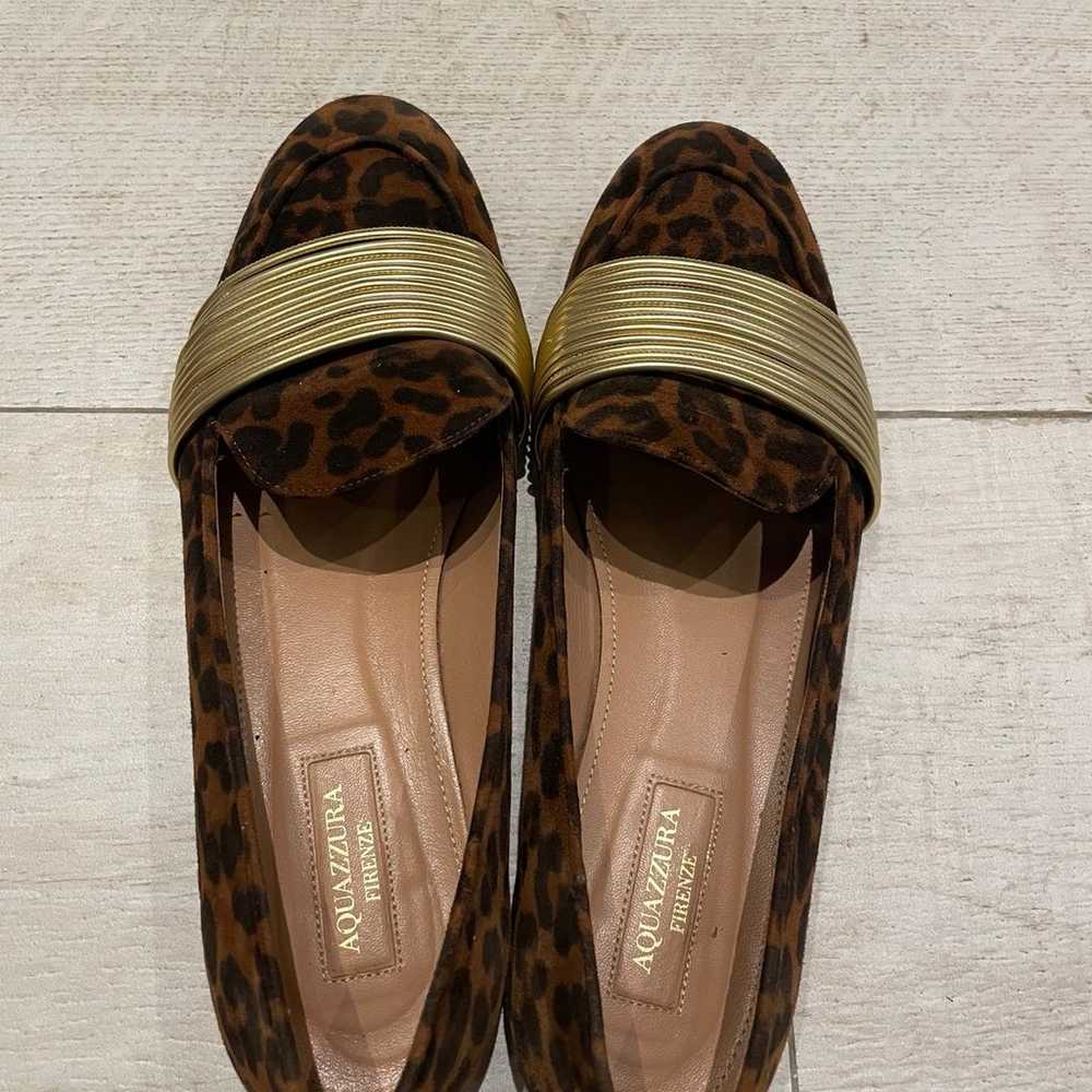 AQUAZZURA "Rendez Vous" Animal /Leopard Print Loa… - image 6