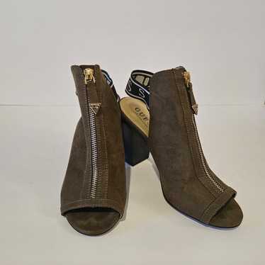 Guess Suede Olive Green Heels