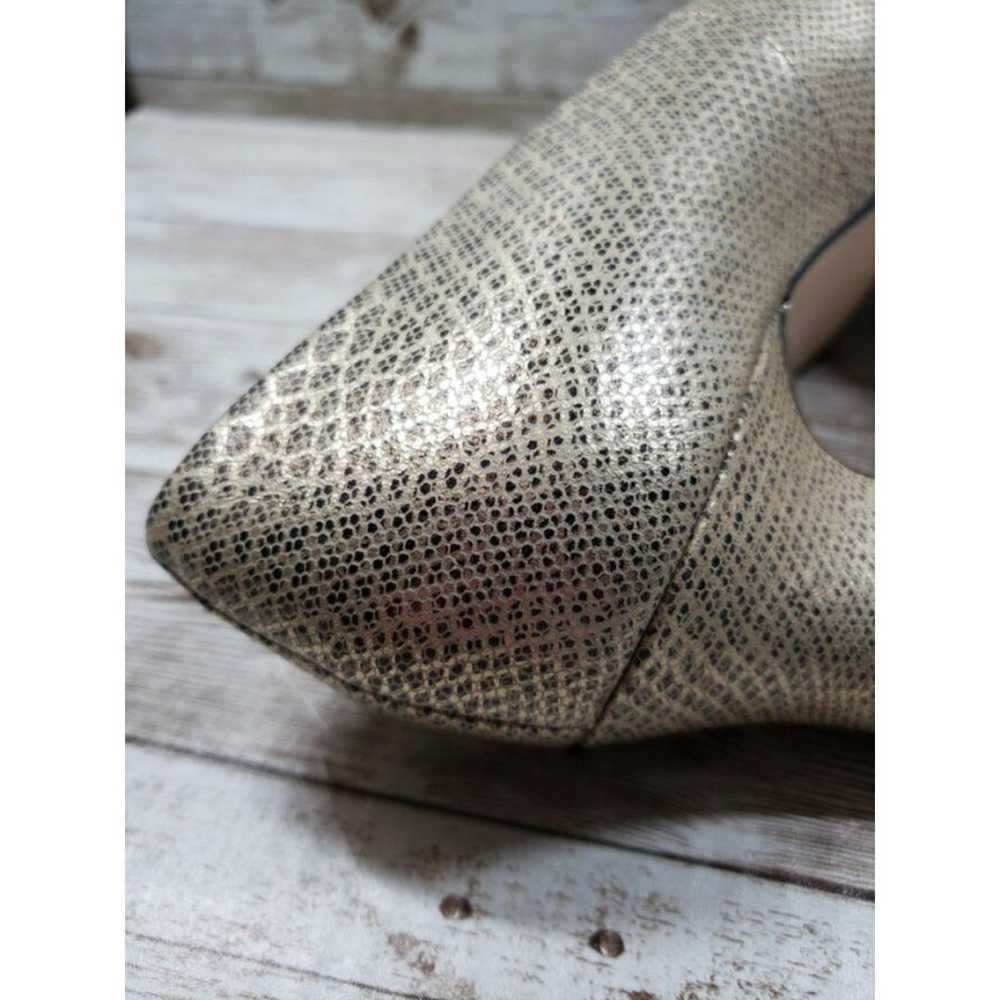 Ros Hommerson Pumps - Gold Tone Snakeskin Pattern… - image 10