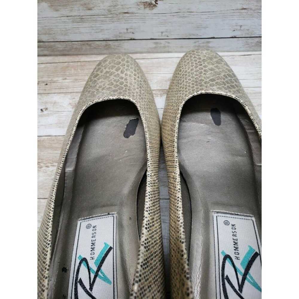 Ros Hommerson Pumps - Gold Tone Snakeskin Pattern… - image 8