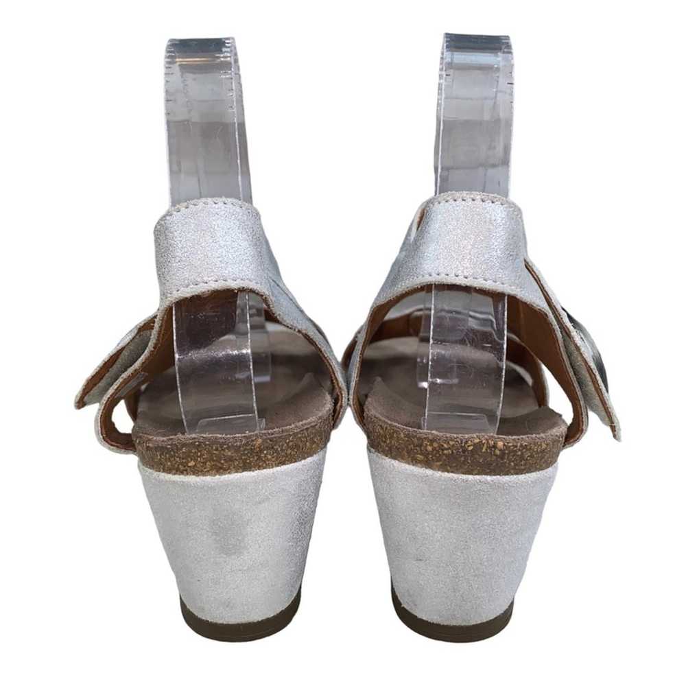 Taos Women’s Carousel Silver Leather Wedge Sandal… - image 6