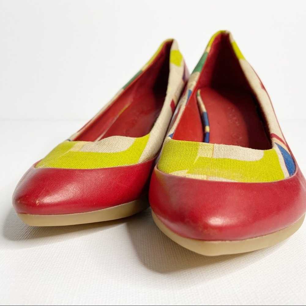 GLORY CHEN Retro Taylor Leather Heels Red Yellow … - image 3