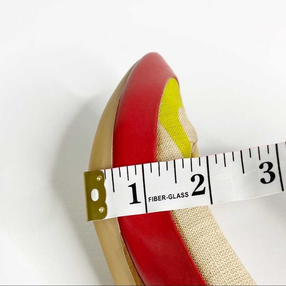 GLORY CHEN Retro Taylor Leather Heels Red Yellow … - image 7