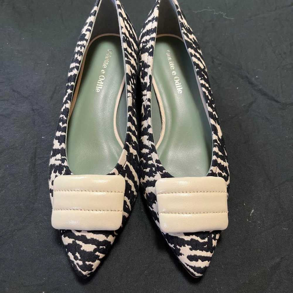 Odette and Odile Zebra Pattern Low-Heel Pumps 22.… - image 2