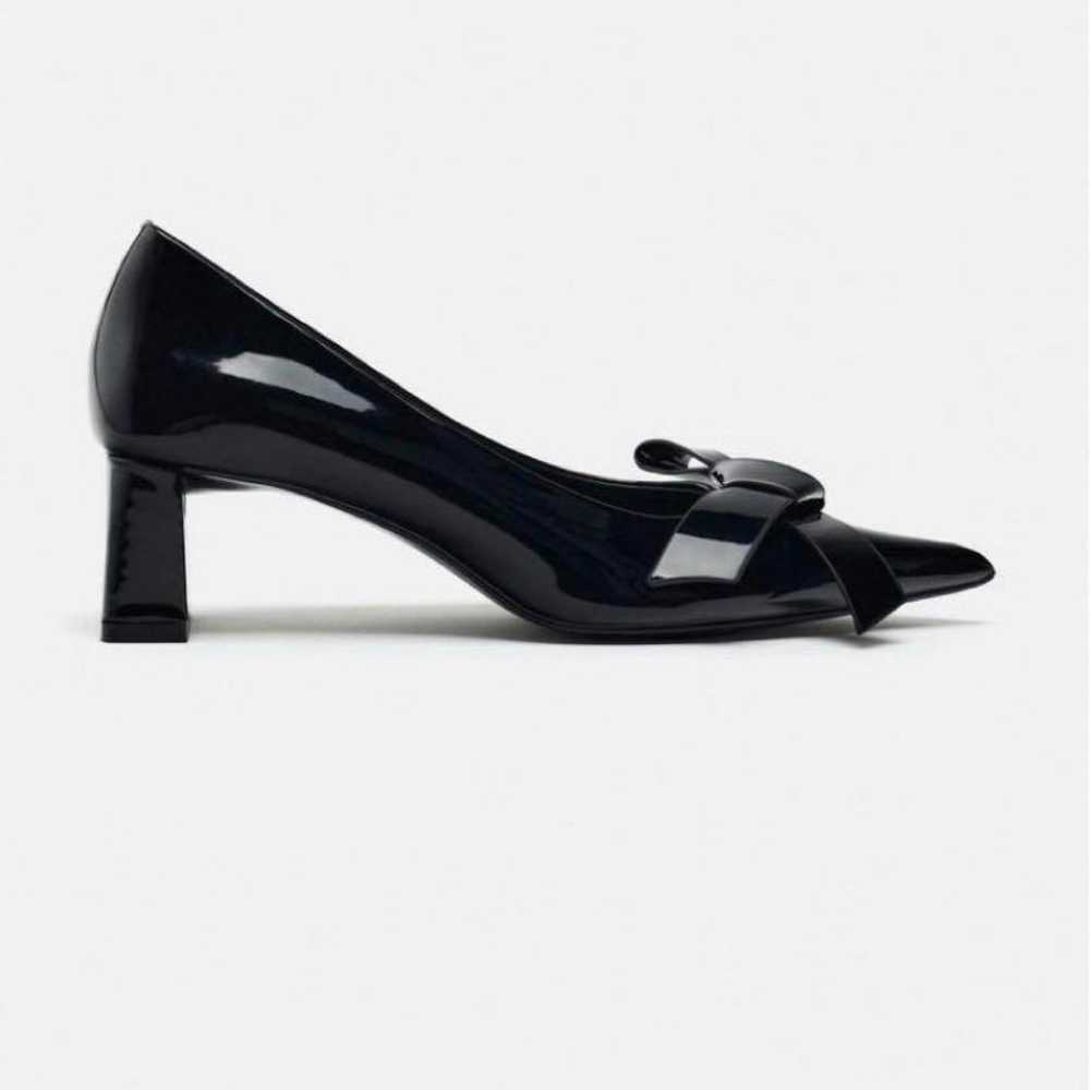 Ribbon Block Heel High Heel Pumps 36 ZARA ZARA - image 4