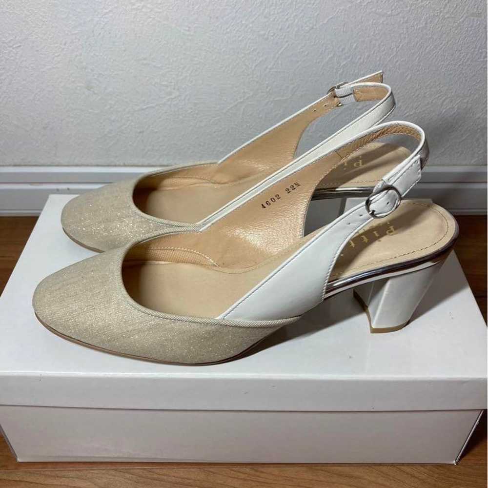 Pitti slingback pumps in beige, size 22.5cm. - image 2