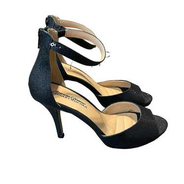 Badgley Mischka American Glamour Heels Black Text… - image 1