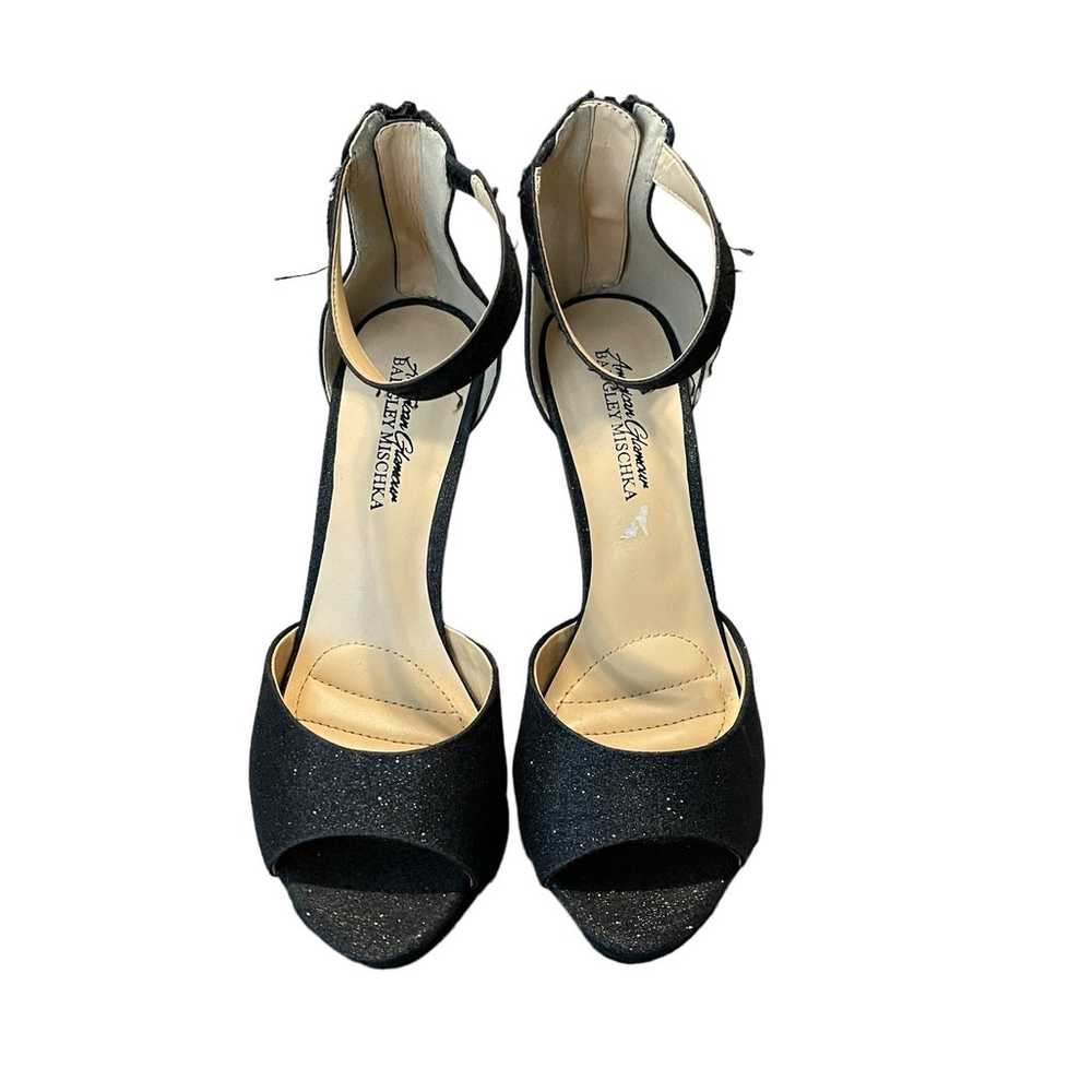 Badgley Mischka American Glamour Heels Black Text… - image 2