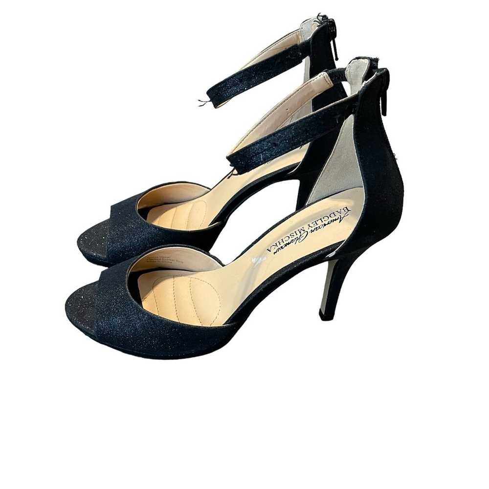 Badgley Mischka American Glamour Heels Black Text… - image 3