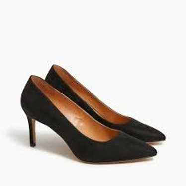 J. Crew Factory Sueded Heel in Black