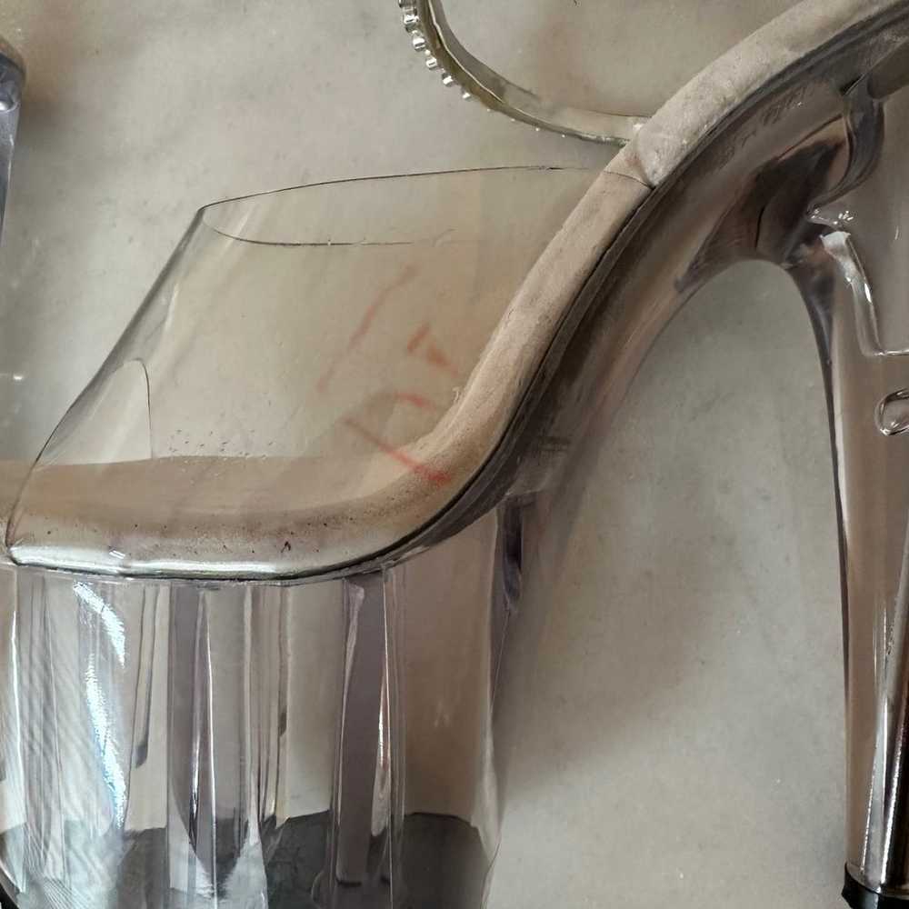 Pleaser 7” Clear Platform Sandal Stilettos with R… - image 9